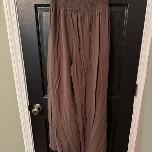 Womens Wide Leg Drapey Pull On Pants - Picture 2 of 5